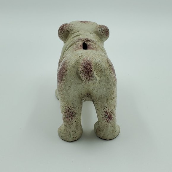 Small Cast Iron Bulldog Bank Dog Puppy Figure Metal Figurine - Picture 5 of 9